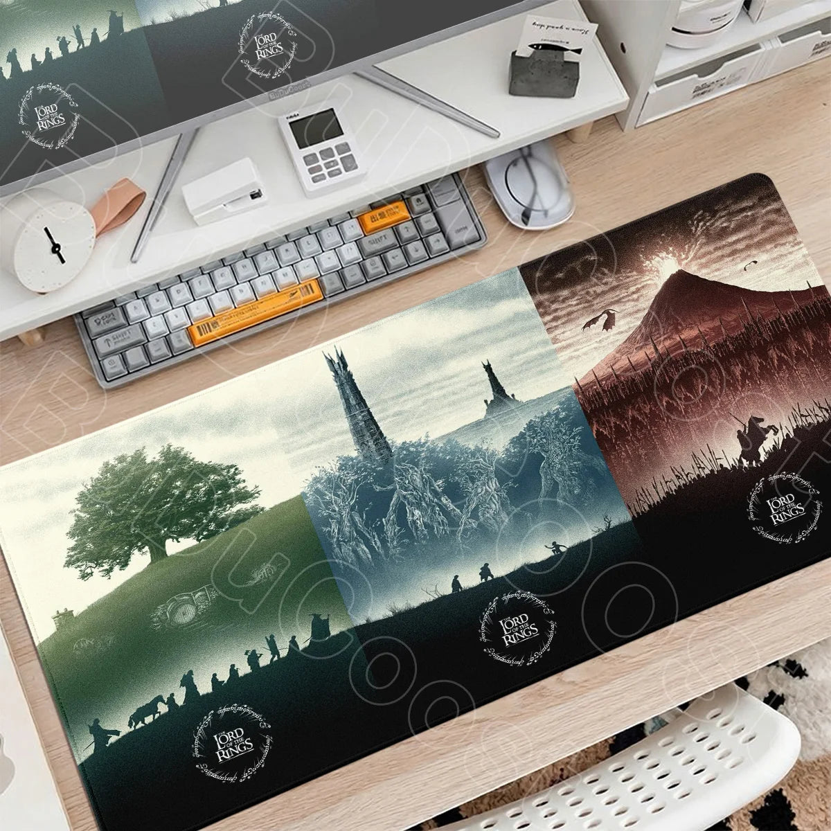Washable Gaming Mouse Pad L-lord of the Rings PC Table Decoration Carpet XXL Gamer Stitch Edge Rubber Mice Mat Gadgets Keyboards