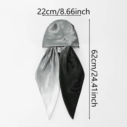 New Muslim Satin Silk Instant Hijabs Scarf Printed Turban Thick Hijab Cap Night Cap Women Ramadan Elastic Satin Hair Bonnet Eid