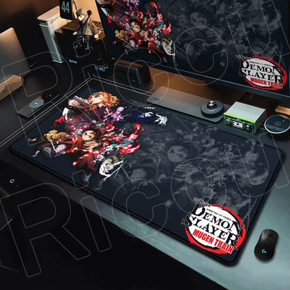 HD Printing Anime Mousepad Non-slip Rubber Base Office Deskmat XXL Student Writing Keyboard D-Demon Slayer Pc Gaming Accessories