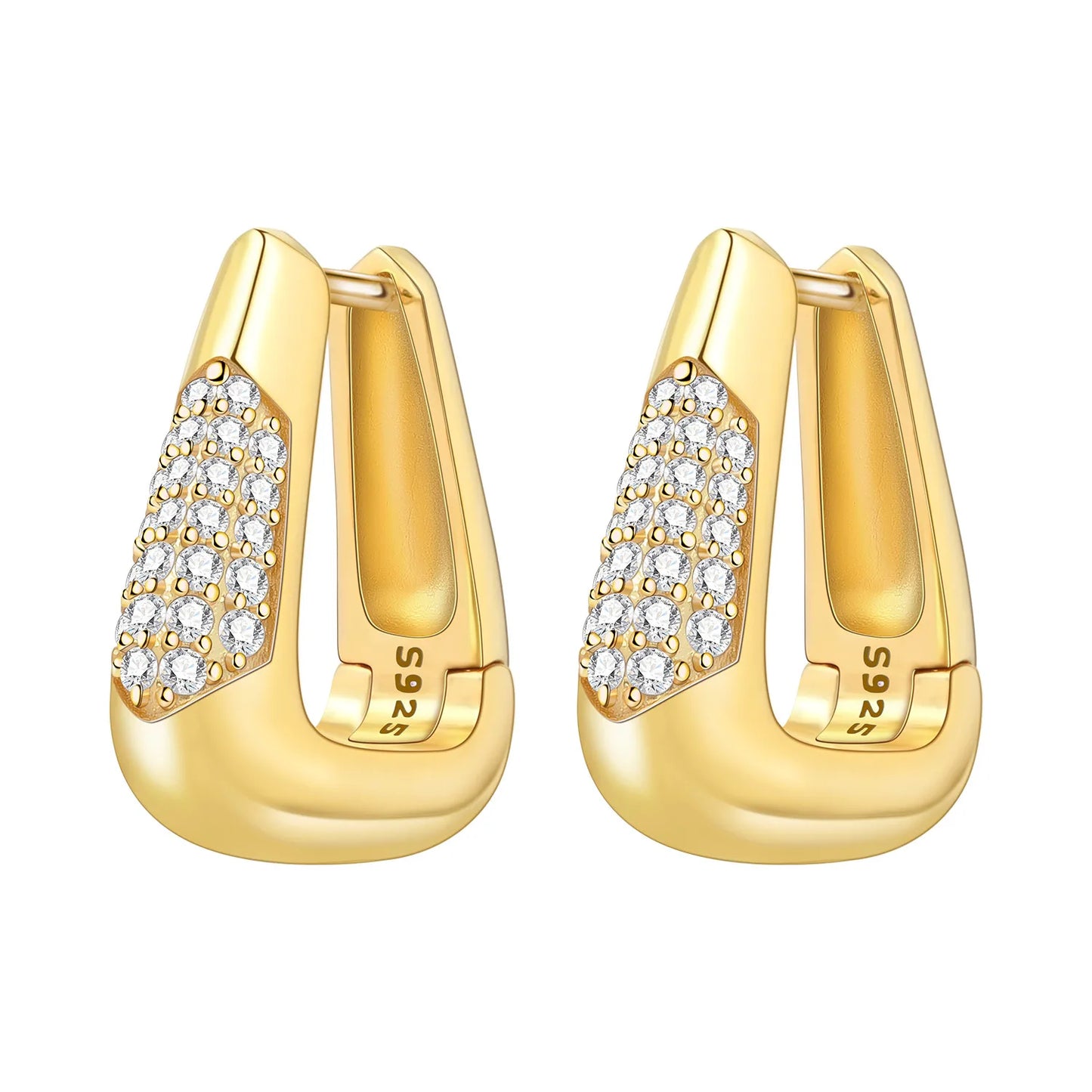 Original 925 Sterling Silver Heart Vintage Luxury Earrings Fashion 18K Gold Hoop Earrings for Women Piercing Jewelry Aretes 2026