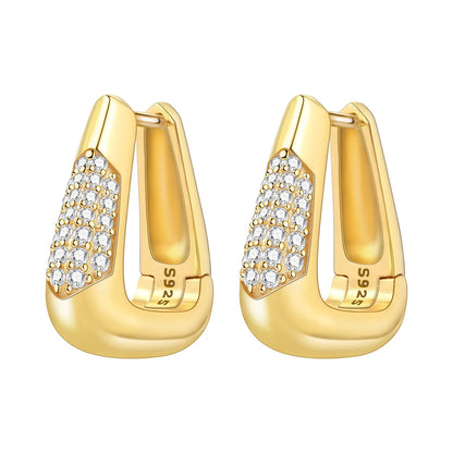 Original 925 Sterling Silver Heart Vintage Luxury Earrings Fashion 18K Gold Hoop Earrings for Women Piercing Jewelry Aretes 2026
