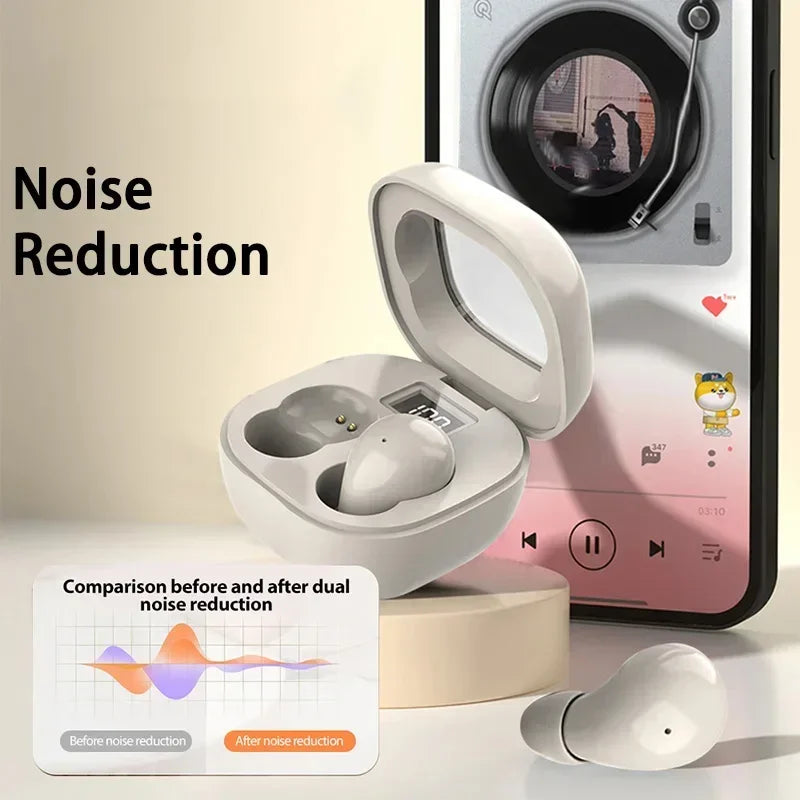 Lenovo SK19 Mini Wireless Bluetooth 5.3 Earphones Invisible Sleep Headphones for Huawei Xiaomi Redmi Noise Reduction Heasets