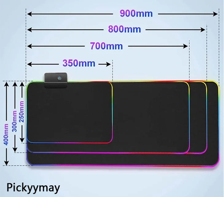 Sexy GirlLED Gaming Mousepads Large Backlight Desk Mat Non-Slip Gamer Mousepad Locking Edge RGB Mouse Pad Luminous Mouse Mat