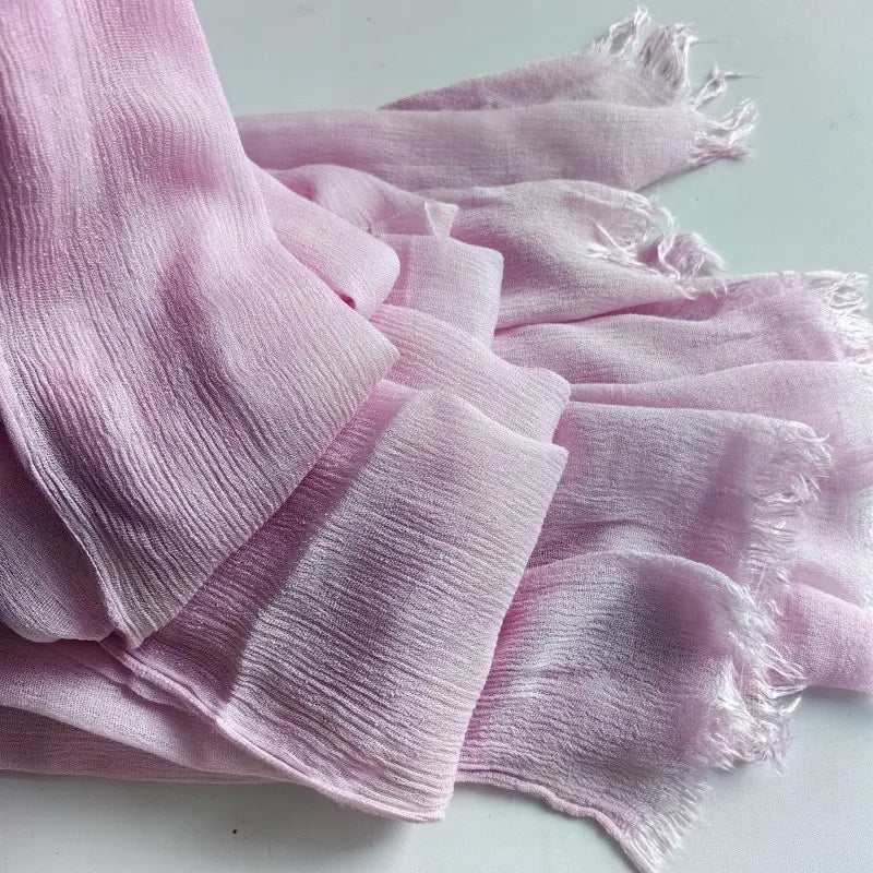 60 Color Cotton Crepe Shawl Headwraps Fashion Scarf Hijab For Women Veil Muslim Islam Hijab Cap Scarf For Muslim Shawl 200*90CM