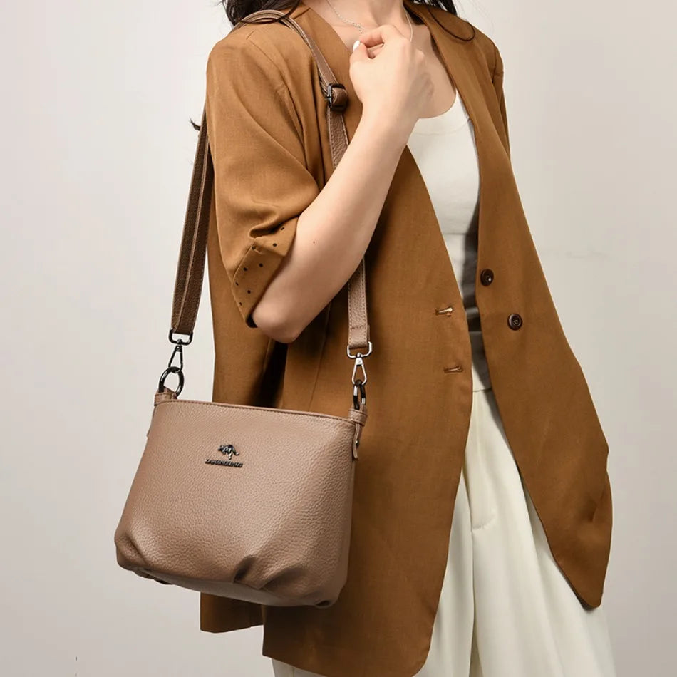 Luxury Shoulder Bags for Women 2026 New Designer Soft Leather Crossbody Bags Casual Messenger Sac Women Bag Purses and Hangbags