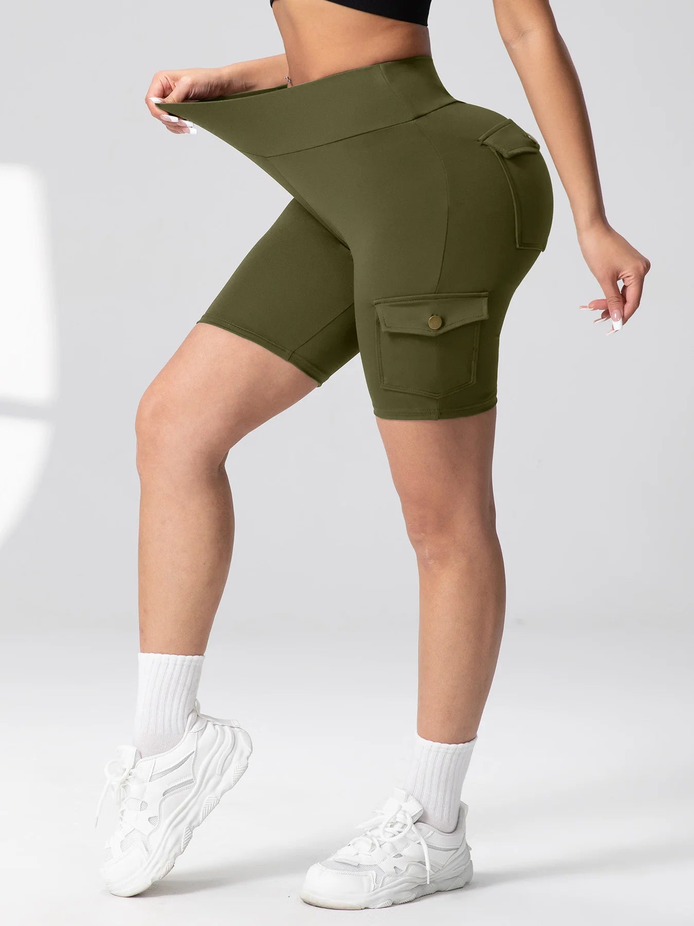 Pockets Gym Leggings Women High Waist Fashion Fitness Pants Skinny Stretch Outdoors Comfortable Sport  Leggings