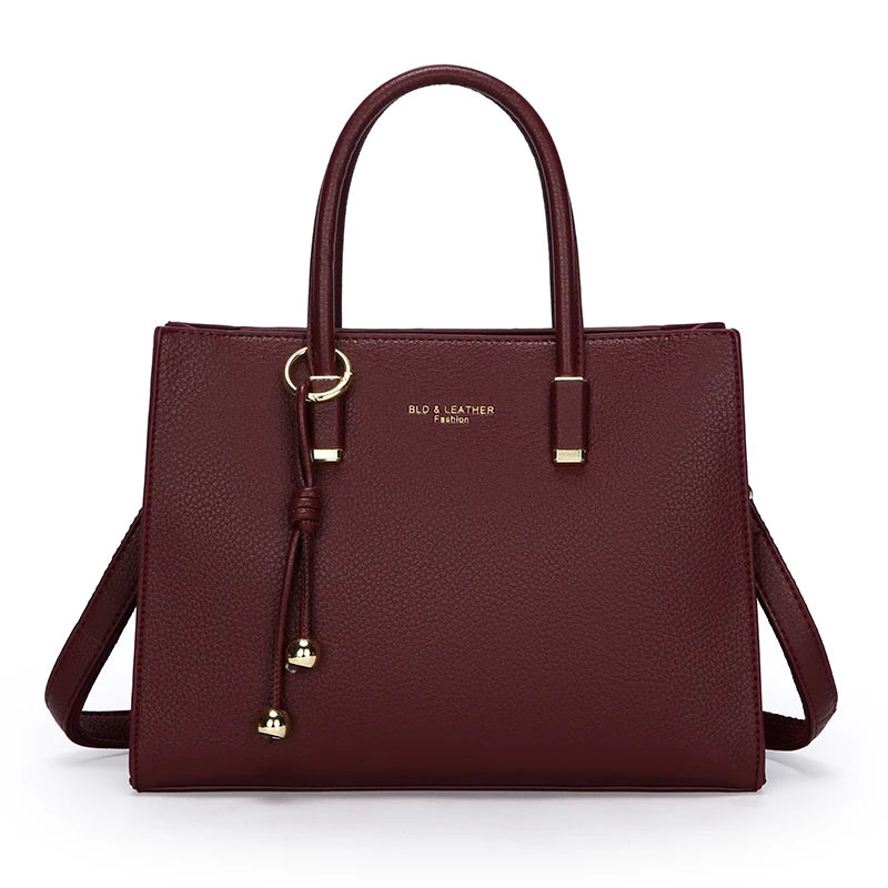Genuine Brand Top Quality Leather Handbag Women's Tote Messenger Sac Designer Large Capacity 3 Levels Shoulder Crossbody Bags