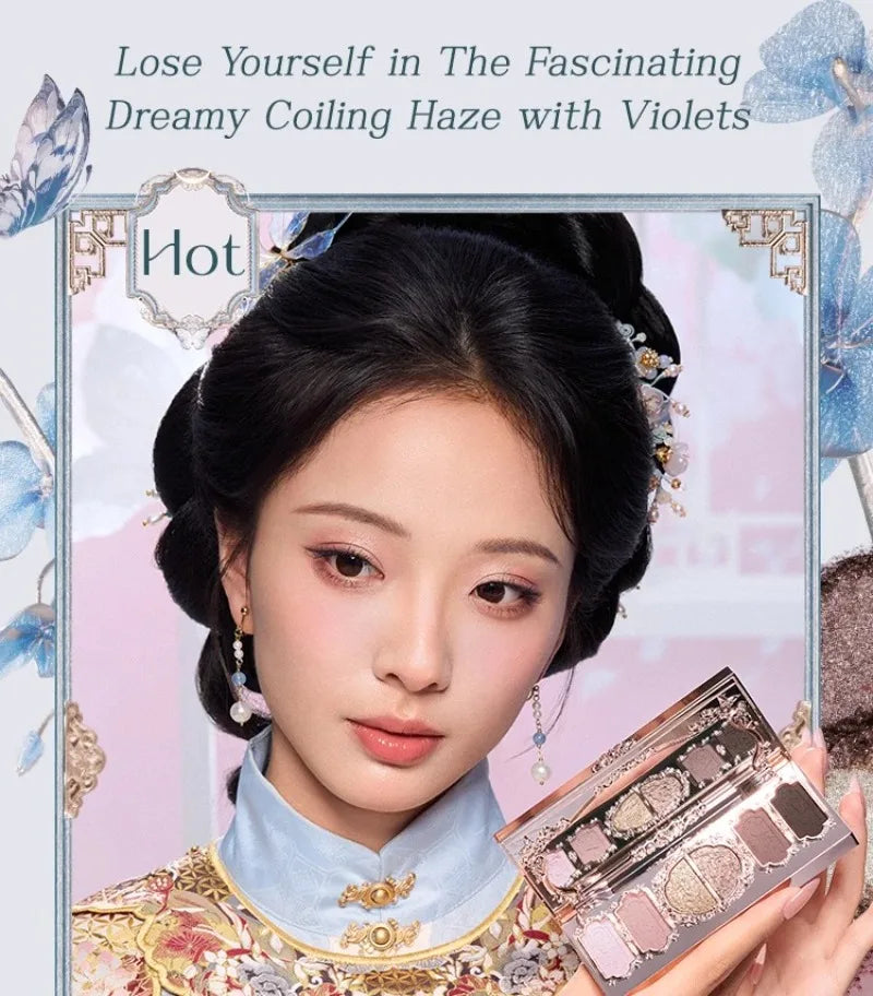 Flowerknows Butterfly Cloud Collar Collection Gift Set Makeup Kit Blush Lipstick Eyeshadow Palette All In One Box For Women