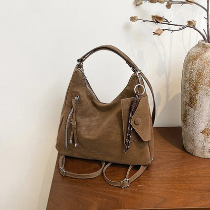 Fashionable Retro Versatile Crossbody Bag New Style Pure Color Multi-Function Single Shoulder Bags Elegant Quality Handbag