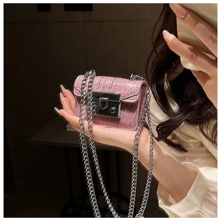 Chain Female Bag Mini Summer Crossbody Bags for Women Fashion Luxury Designer Handbag Women's 2025 Trend Woman Shoulder Purse