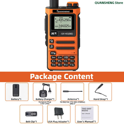 Quansheng UV K5 8 Walkie Talkie K6 Pro 512KB Memory Long Range Portable FM Ham Wireless Set Walkier Camping Communication Radio