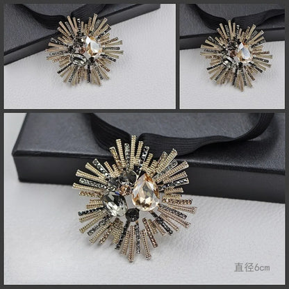 Groom's Formal Attire Wedding Diamond Tie Wedding Men's Women's White Shirts Guest Groomsmen Collar Flowers Stage Performance