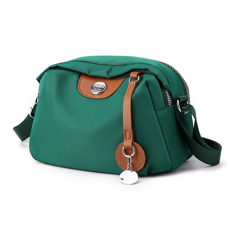 Fashion Nylon Shoulder Bags For Women Waterproof Shell Crossbody Bag Fashion Solid Color Messenger Handbags Shopping Purse