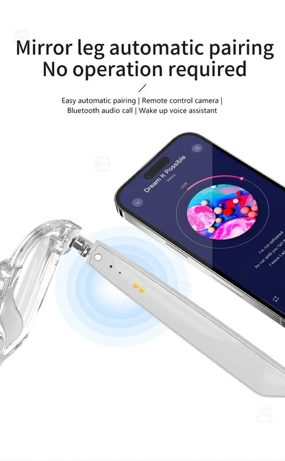 Smart Glasses 144 AI Languages Translator Chat Intelligent Bluetooth Call Glass Touch Headset Real-time Sunglasses for Women Man