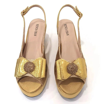 Sandals Woman Summer 2024 New Arrival Specially Designed Black African Women's Round Toe High Heels Suitable for Wedding Party