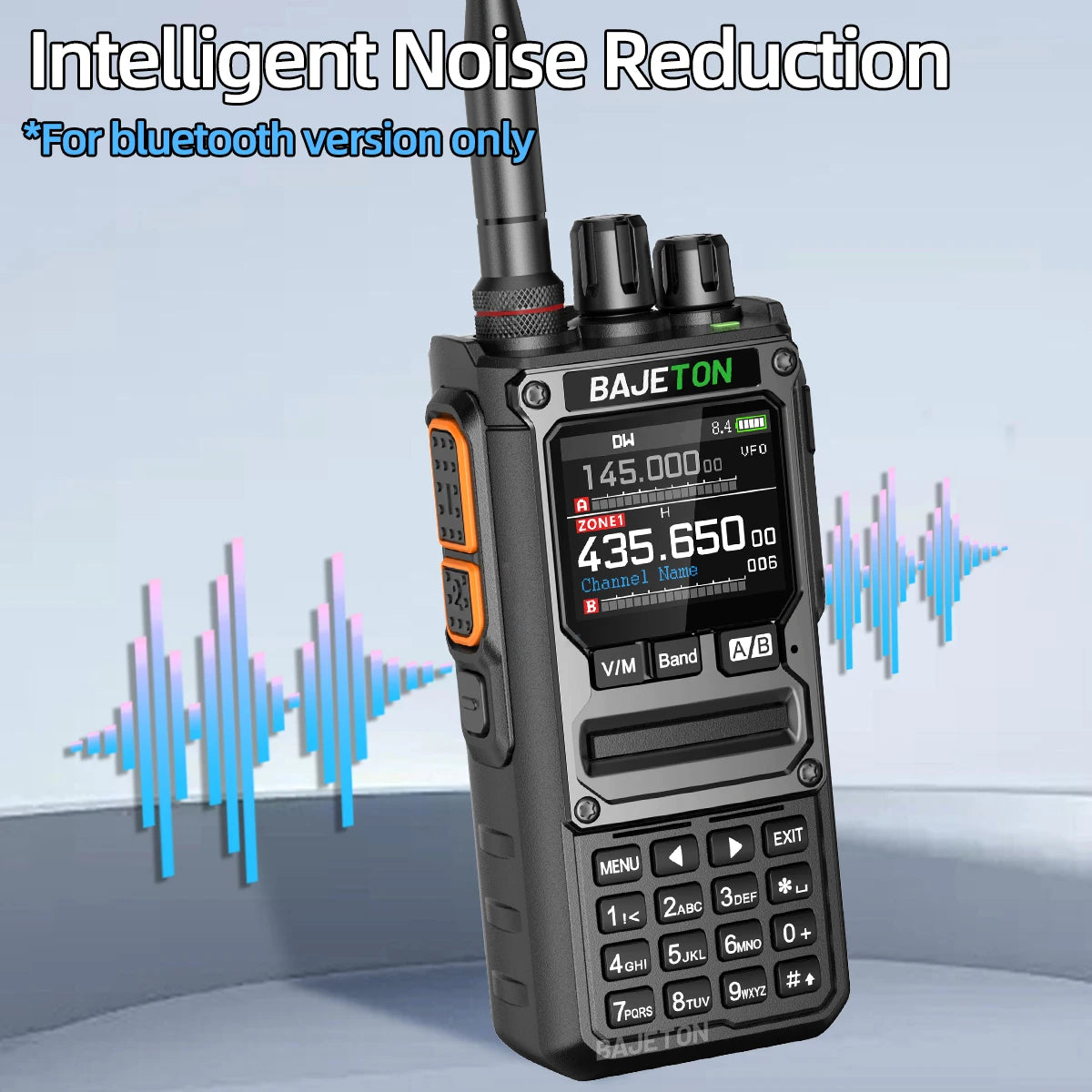 2PCS BAJETON BJ-7800 Walkie Talkie NOAA Long Range SW MW LW AM SSB CB Receive Wireless Bluetooth Phone Programming Two Way Radio