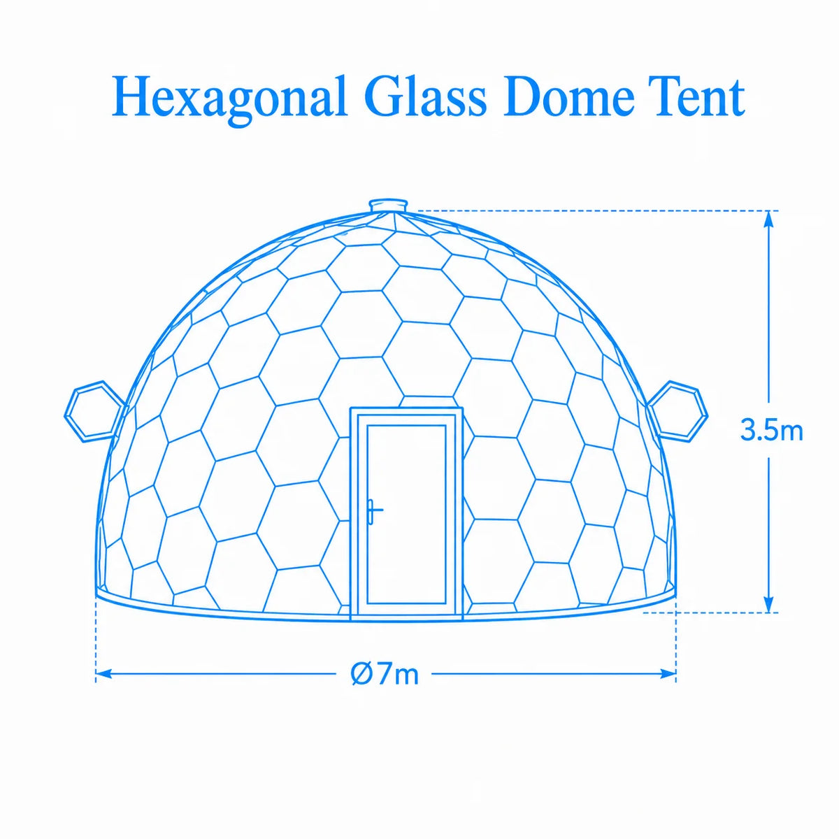 Customized Luxury Glass Dome House Tent Transparent Geodesic Aluminum Frames Four Season Outdoor Hotel Resort Camping