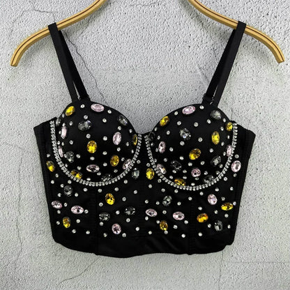 Sexy Party Corset Tops Woman Tank Streetwear Camis Bustier Fashion y2k Crop Top Women Clothes Summer Club Shirt Ladies Bra Blusa