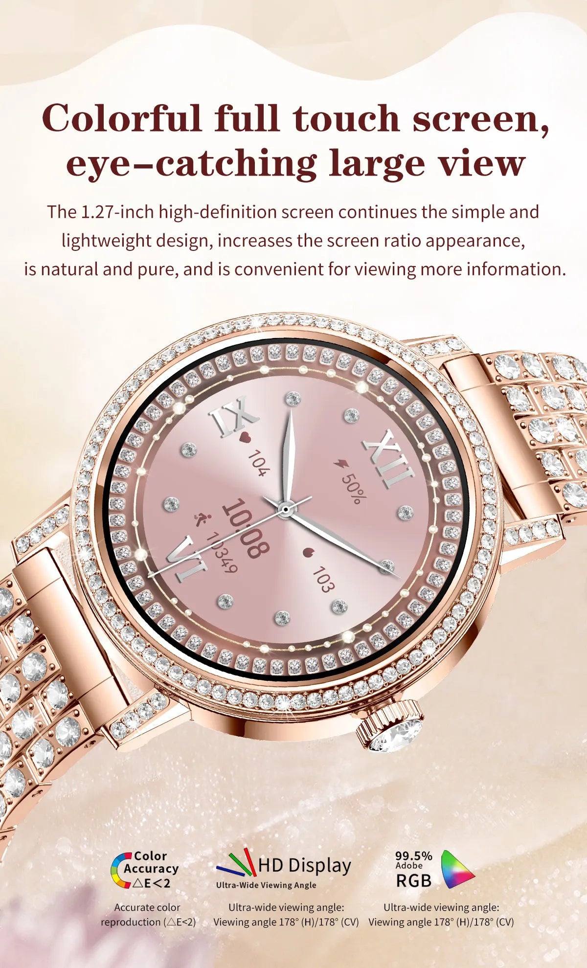 Luxury Bluetooth Call Smartwatch Women's Smart Watch Clock Ladies Gift Fitness Tracker Wrist Watches for Woman Android iOS 2026