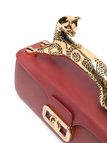 Pencil Cat Bags for Women Famous Luxury Brand Metal Handle Designer Handbag Fashion Rectangular Box Shape High End Shoulder Bag