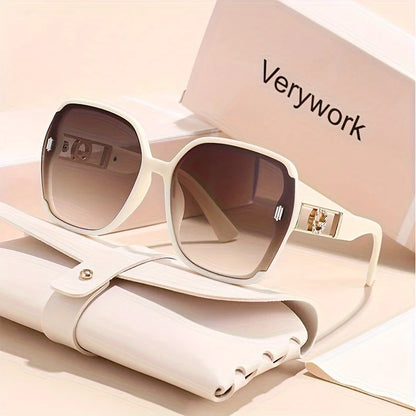 1PC Women's Classic Retro Square Fashion UV-Blocking Sunglasses High-End Eyewear Perfect Gift Choice
