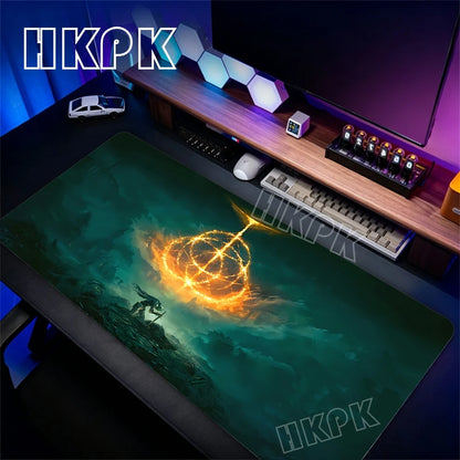 Gaming Mouse Pad XXL Deskmat Anime Pc Accessories Mousepad E-Eldens R-Ring Mat 90x40cm Gamer Large Desktop Extended Desk Carpet