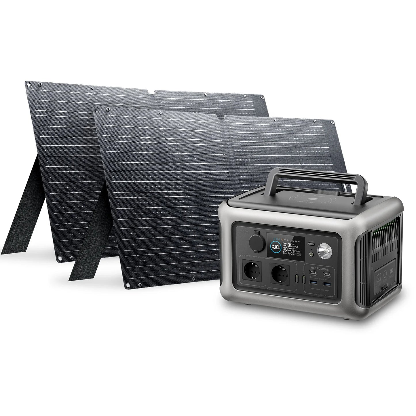 ALLPOWERS R600 Portable Powerstation with Solarpanel (Optional)，299Wh 600W LiFePO4 Battery for Home Backup Outdoors Camping RV