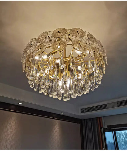 Living Room Luxury Crystal Chandelier Home Decor Items Lustre Modern Ceiling Chandeliers Lights Led Ceiling Light Chandelier