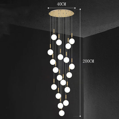 Modern Stair Chandelier Pendant Lights Indoor Lighting Ceiling Lamp Hanging Light LED Chandeliers for Living Room Indoor Lightin