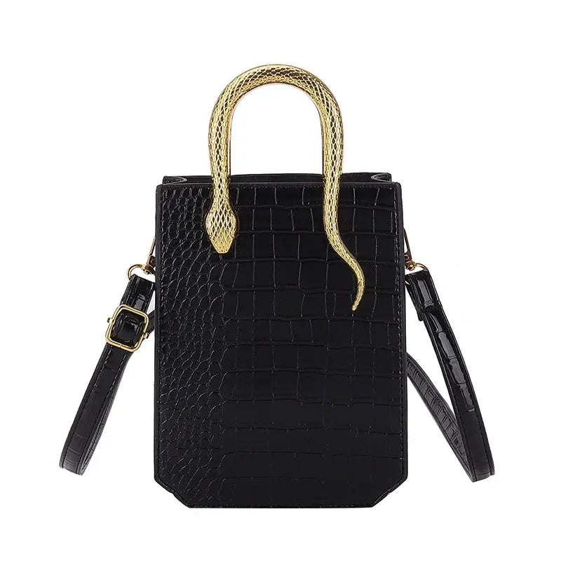 Stone Patterned Handbag for Women Glossy Purse and Handbags Crossbody Bags for Women Tote Bag PU Designer Bag Сумка Женская 2024