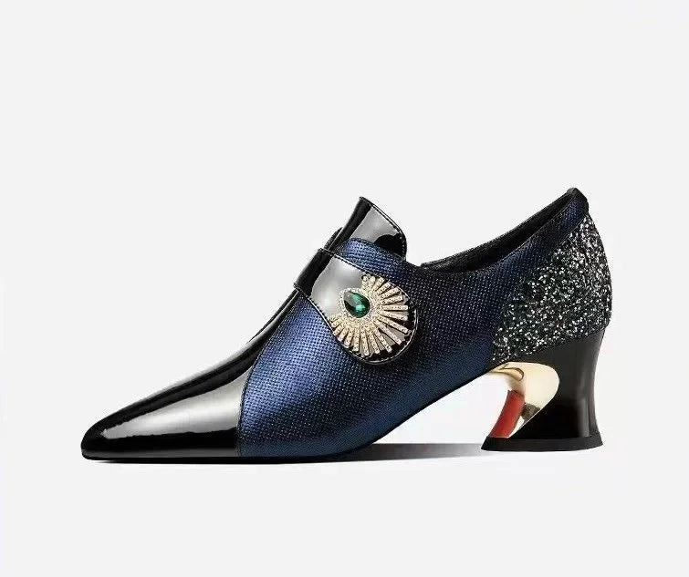 2026 Zapatos De Mujer Women Cute Green Pu Leather Pointed Toe High Heel Shoes Lady Classic Black Office Pumps Sapatos Femininas