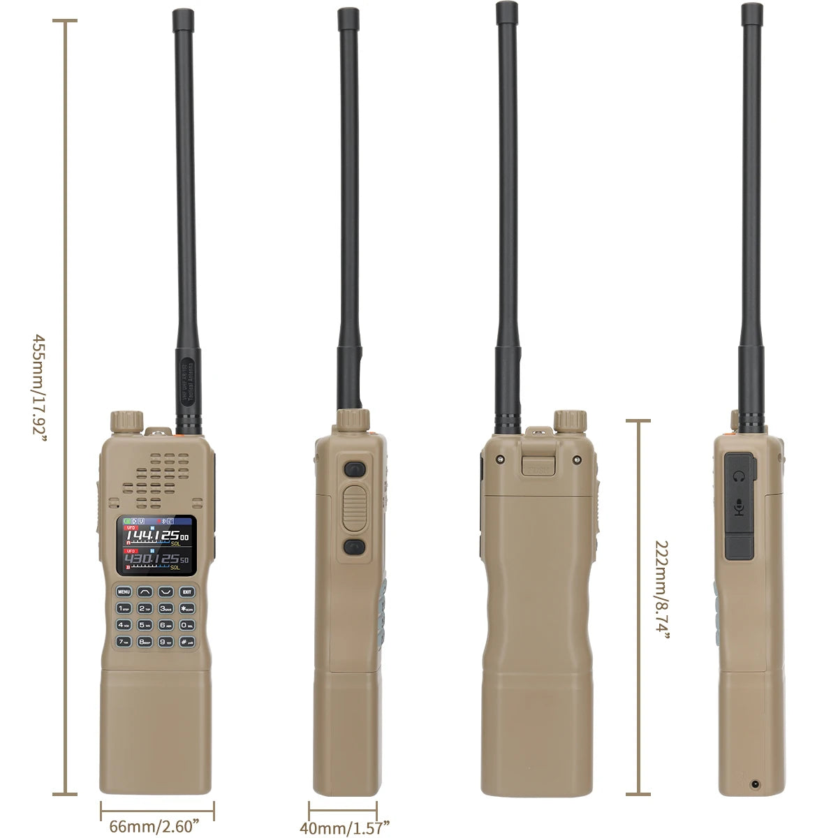 Baofeng AR-152 Pro Walkie Talkie GPS 50KM Ham Tactial Military Two way Radio Larger Battery AN /PRC-152 Multi Band Transceiver