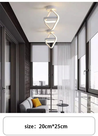 LED Strip Aisle Ceiling Lights Modern Minimalist Living Room Lamps For Balcony Entrance Staircase Home Decor corridor lamp