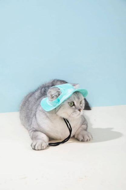Pets Hat with Ear Holes Adjustable Baseball Cap for Medium Small Dogs Summer Dye Cats Sun Cap Pet Outdoor Hat Pet Supplies