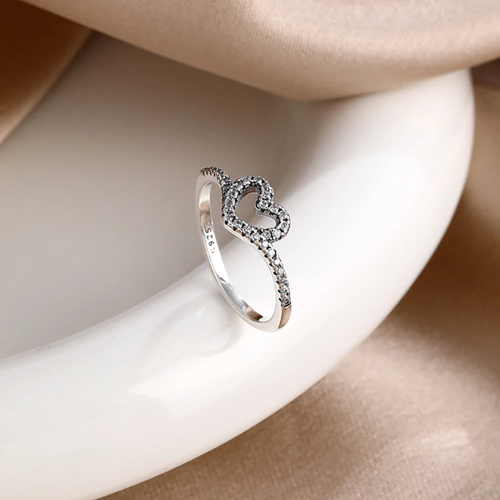 New 925 Sterling Silver Rings Stackable Infinite Silver shining Zircon Ring For Women Wedding Anniversary Birthday Jewelry Gift