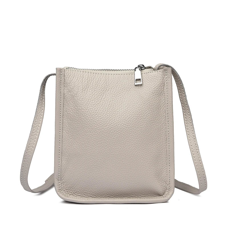 High Quality Genuine Leather Crossbody Bag for Women Vintage Cowhide Leather Shoulder Bag Small Luxury Designer Satchel Handbags