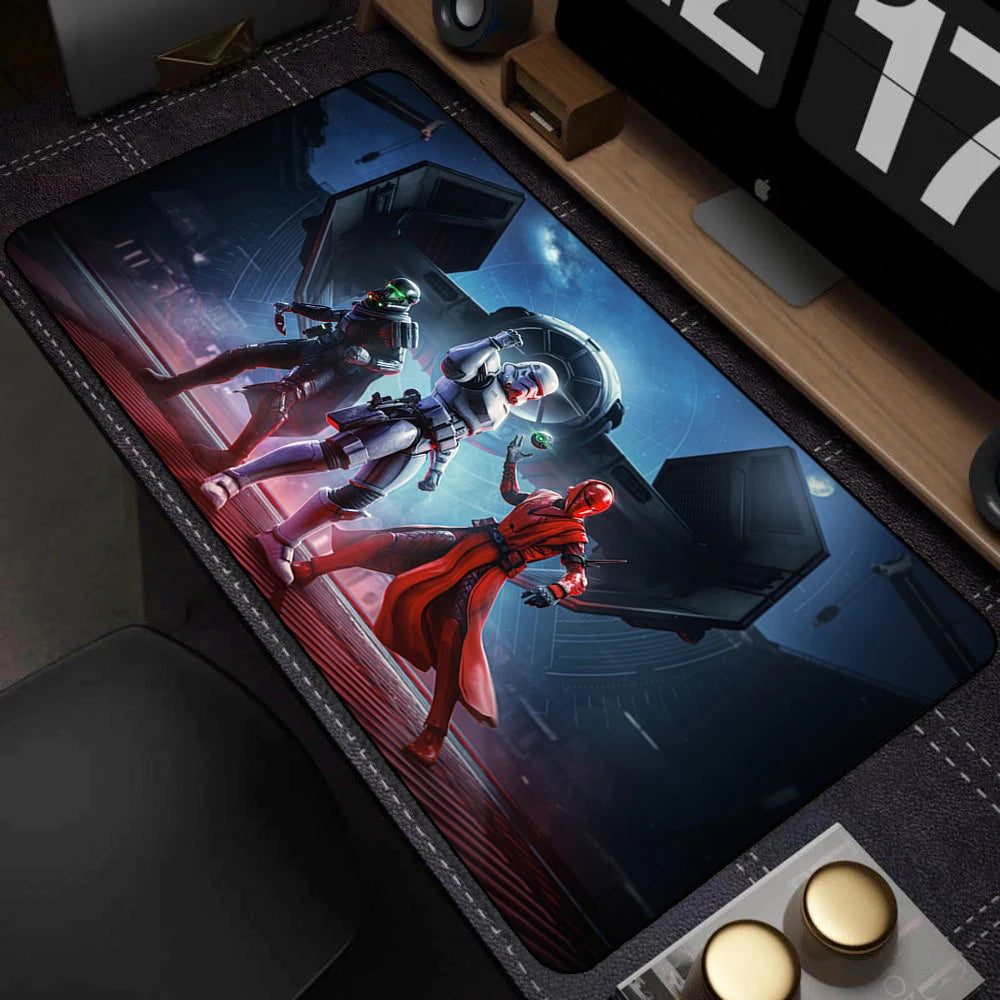 PC Gaming Non-slip Mouse Pad 400x900mm Lock Edge Keyboard Mouse Mat Large Gamer Rubber Antislip Base Desk Mat Star Wars Mousepad