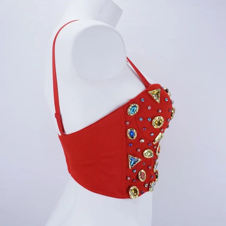 Sexy Party Corset Tops Woman Tank Streetwear Camis Bustier Fashion y2k Crop Top Women Clothes Summer Club Shirt Ladies Bra Blusa