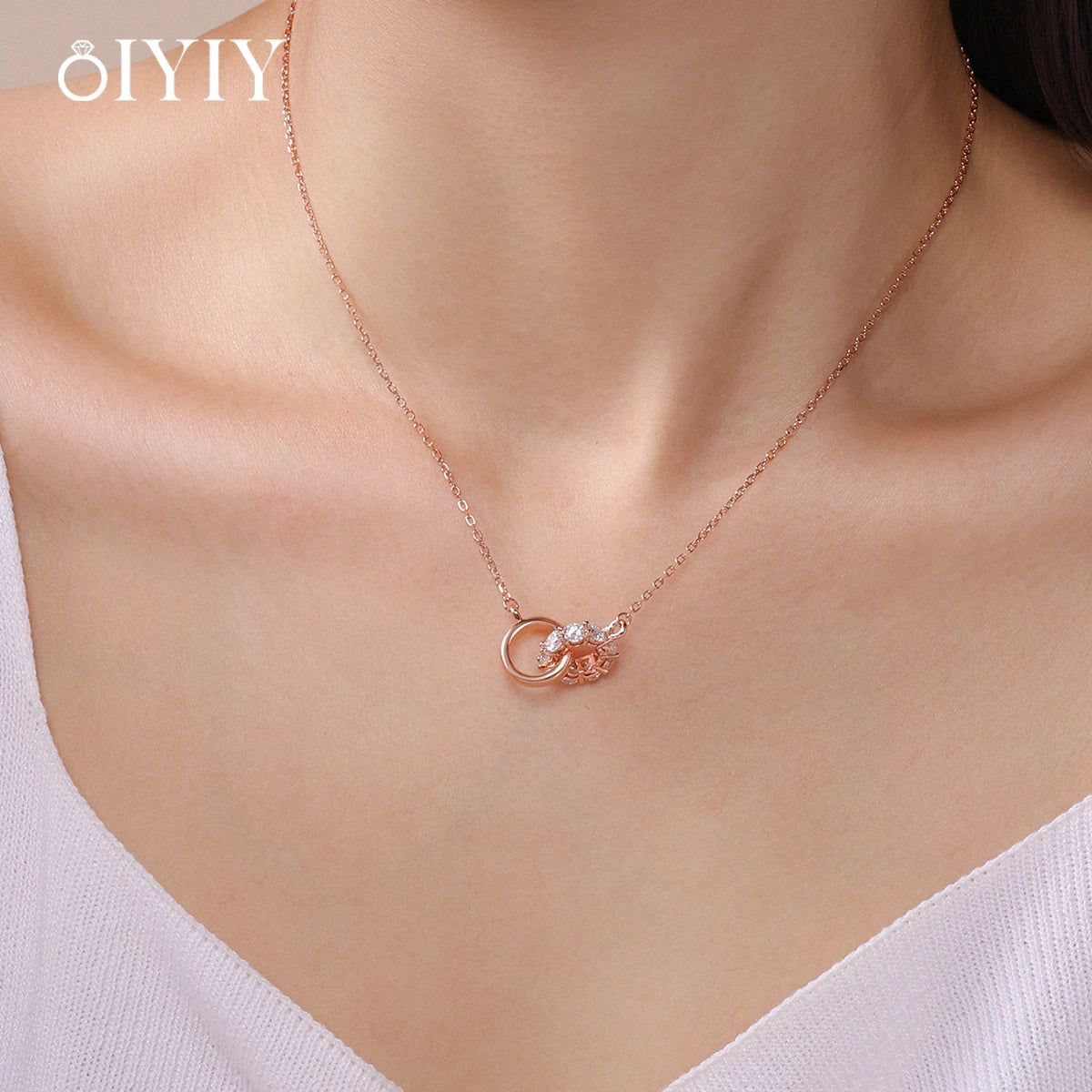OIYIY Moissanite Necklace for Women 925 Sterling Silver D VVS1 GRA Certified Lab Grown Diamond Pendant Luxury Fine Jewelry Gift