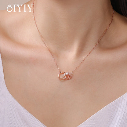 OIYIY Moissanite Necklace for Women 925 Sterling Silver D VVS1 GRA Certified Lab Grown Diamond Pendant Luxury Fine Jewelry Gift