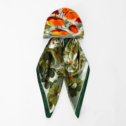New Muslim Satin Silk Instant Hijabs Scarf Printed Turban Thick Hijab Cap Night Cap Women Ramadan Elastic Satin Hair Bonnet Eid