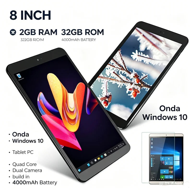 8.0 Inch Newest Sales 64 Bit AR2 Windows 10 Tablet PC Z8300 CPU 1280*800 Pixel Dual Camera Quad Core 8GB DDR3 RAM 128GB EMMC