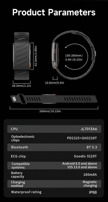 Screenless Smart Bracelet IP68 Waterproof Fitness Tracker Call Reminder 120+ Sport Modes Heart rate Wristband For Men Women