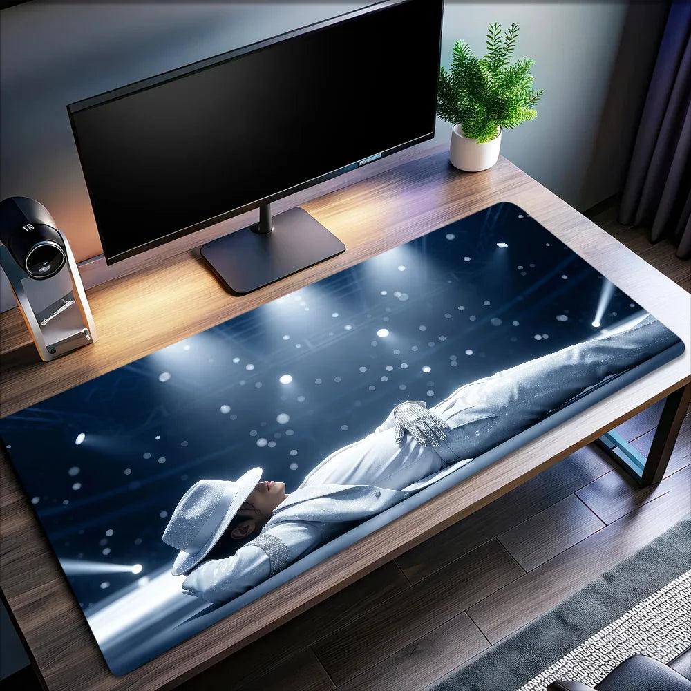 Singer Pop Mouse M-Michael Pad Non-slip Lockedge Jackson Office King Student Gaming of Thickened Large Writing Cushion MousePad