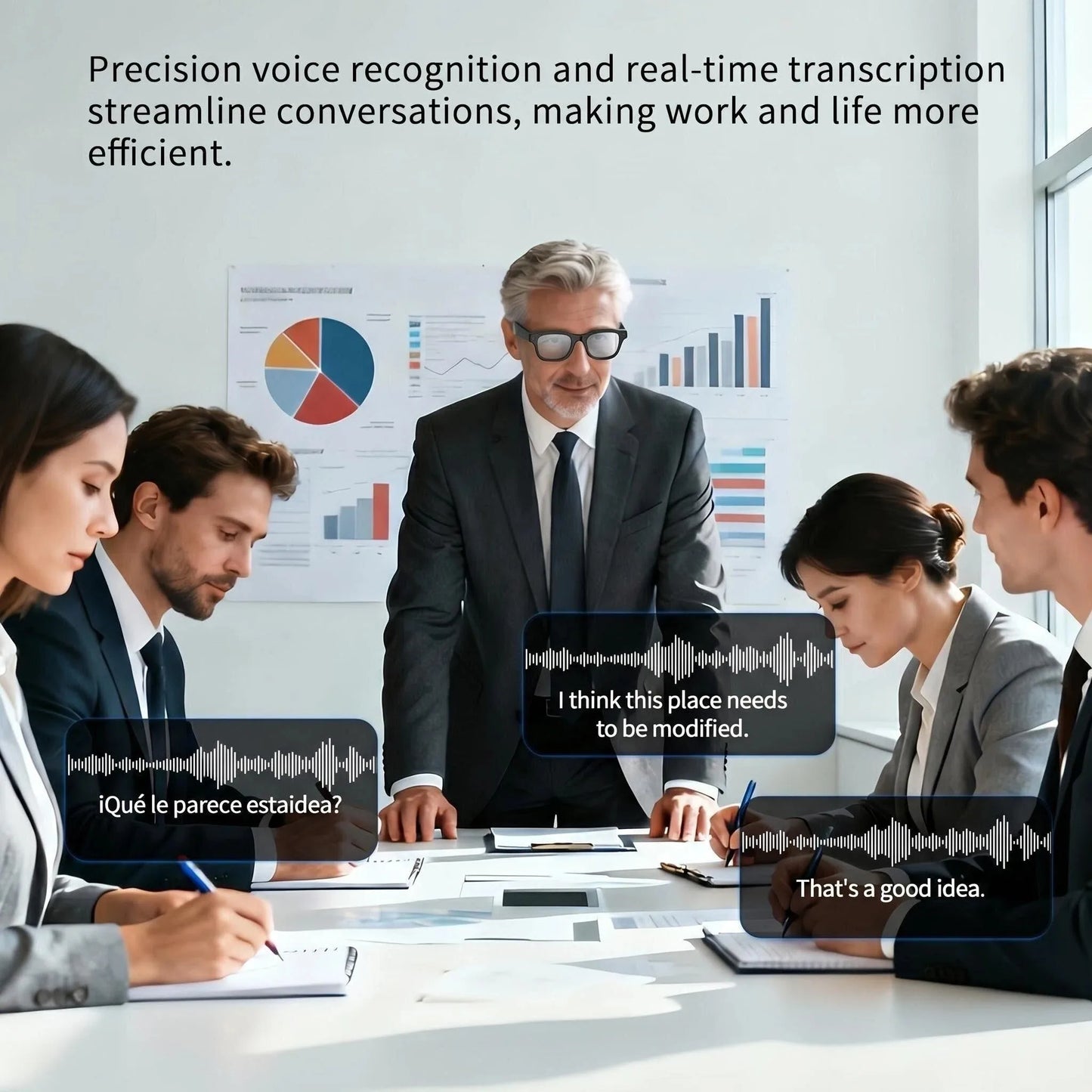 800W HD AI Smart Glasses with Camera, 1080P HD Video Recording, AI Assistant, Real-Time Translation, with Color-Changing Lenses