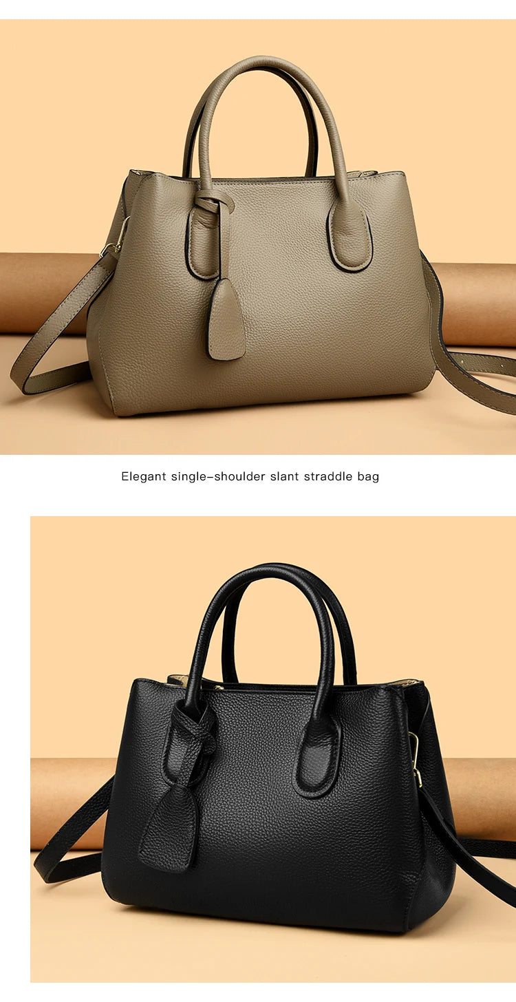 Genuine Leather Large Capacity 3 Layers Women Totes Designer Ladies Shoulder Crossbody Bags Fashion Female Handbags Sac A Main