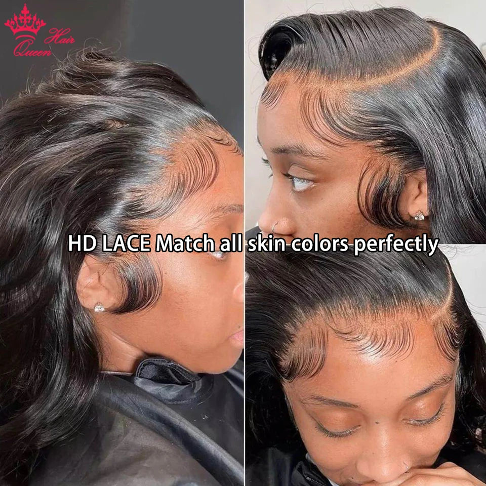 Real Invisible HD Lace Wigs Raw Human Hair FULL Frontal Wig Body Wave 13x6 13x4 5x5 6x6 7x7 Closure Pre Plucked Wigs Queen Hair
