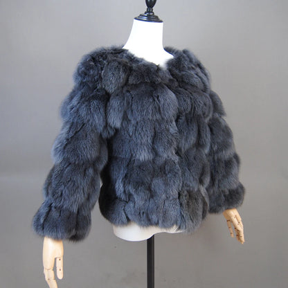 2026 New Style Real Fur Coat 100% Natural Fur Jacket Female Winter Warm Leather Fox Fur Coat High Quality Fur Vest