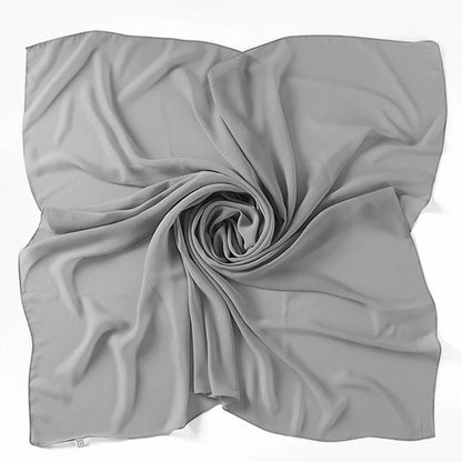 90*90CM Headwrap Heavy Chiffon Square Scarf Muslim Hijabs Women Underscarf Fashion Casual Plain Color Hijab