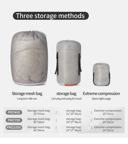 Naturehike Snowbird Pro Goose Down Sleeping Bag Winter Sleeping Bag Ultralight Hiking Camping Goose Sleeping Bag Thickened Cold